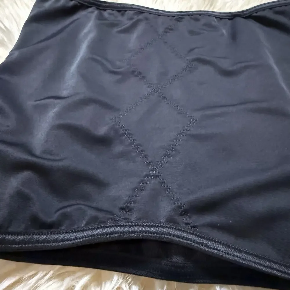 VTG Flexees Shapewear Controlwear Waist Shaping Firm Smooth Shaping Black Large